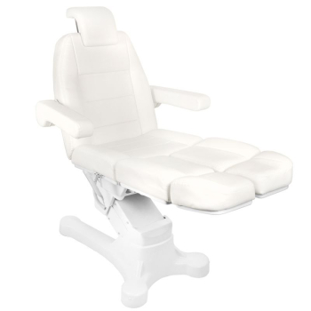 FOTEL KOSMETYCZNY ELEKTR. A-207C PEDI WHITE/IVORY (5 SILNIKÓW)